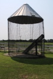 1000 CRATE WIRE CORN CRIB W/ ROOF, U-REMOVE
