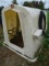 6’ POLY EZ-HUTCH CALVE HUTCH W/ BOTTLE & BUCKET HOLDER, CHAIN & COLLAR