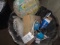 TUB OF ELECTRICAL WIRE, BOXES & BREAKERS
