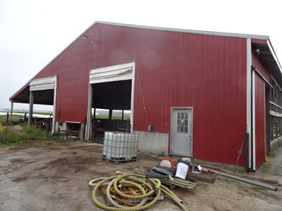 80’X64’X18 DRY COW/ FRESH COW BARN W/ 16’ LEAN-TO, TO BE REMOVED