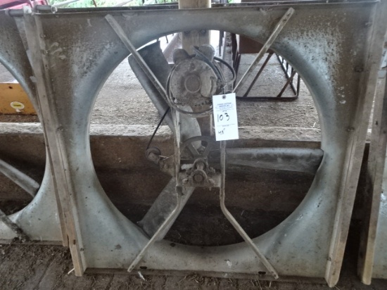 MUNTER 48" DIA. BARN FAN, 115V. 1PH. 1HP. 57" FRAME WIDTH