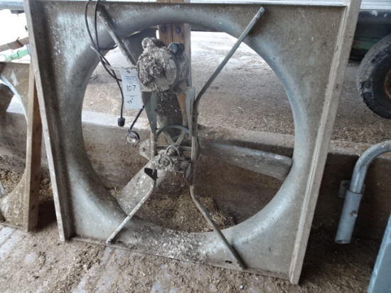 MUNTER 48" DIA. BARN FAN, 115V. 1PH. 1HP. 57" FRAME WIDTH