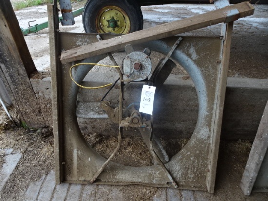 MUNTER 36" DIA. BARN FAN, 115V. 1PH. 1HP. 45" FRAME WIDTH