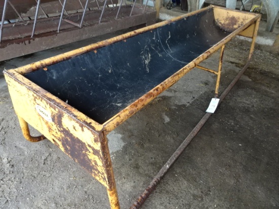 SIOUX 24" X 10' METAL FRAME POLY BOTTOM LIVESTOCK FEEDER