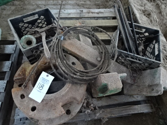 PR. JD 730 FRONT END & REAR WHEEL WEIGHTS, FIT N.F TRACTORS