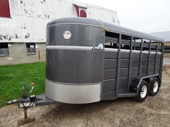 2014 CORN PRO 6’X16’ T/A STEEL LIVESTOCK TRAILER
