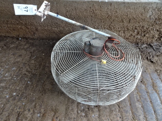 36" DIA. BARN FAN, 115V. WORKS