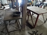 (2) METAL SHOP TABLES ON CASTERS, 36