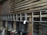 (2) EXTENSION LADDERS, 24' ALUM. & 40' WOOD