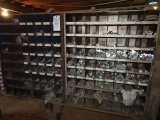 (2) 72 HOLE METAL BOLT BINS W/ CONTENTS OF BOLTS & HARDWARE