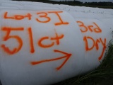 (51) 4’X5’ ROUND BALES 2022 3RD CUTTING DRY HAY, WRAPPED