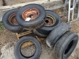 (8) SPARE WAGON & IMPLEMENT TIRES