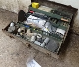 TOOLBOX W/ ELECTRICAL BREAKERS, WIRE CONNECTORS & RELATED