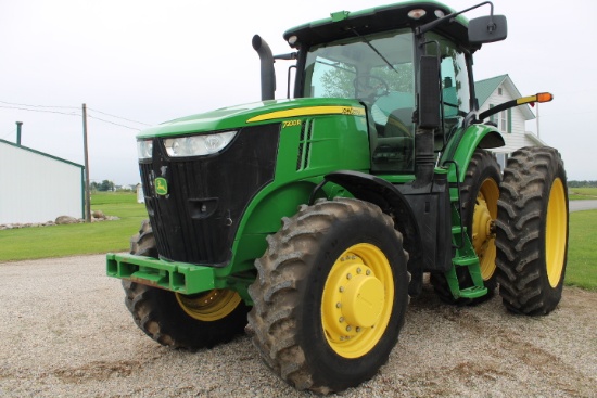 2012 JD 7200R MFWD TRACTOR, ONLY 810 HRS, 1 OWNER