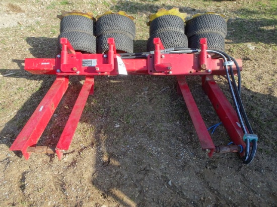 BOURQUIN MFG. 2 ROW HYD. DRIVE WEEDER, LOADER MOUNTED