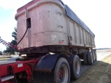 1969 GARWOOD 28’ TIGHT TRI-AXLE ALUMINUM DUMP TRAILER