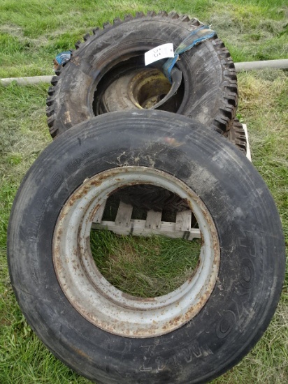 (2) N.O.S 10:00-20 TIRES, (1) 12.5X16 IMPLEMENT, (1) 11R24.5 MTD TIRE