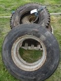 (2) N.O.S 10:00-20 TIRES, (1) 12.5X16 IMPLEMENT, (1) 11R24.5 MTD TIRE