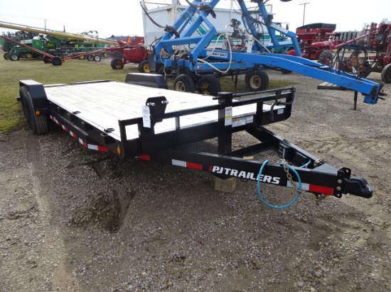 2024 PJ MFG. MODEL CC-222MR 83"X18' PLUS 4' BEAVERTAIL TAG TRAILER,