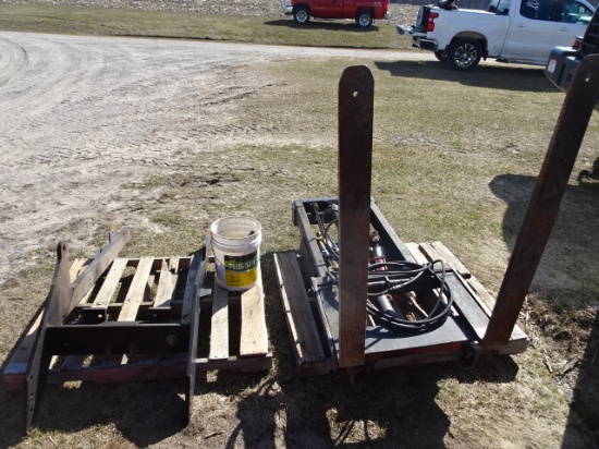 EDWARDS FRONT MTD. FORK LIFT, 8’ HEIGHT, 46” FORKS