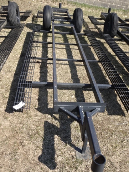 SHOPBUILT APPLE TRAILER 18’ LONG, CAP: 3 STANDARD BOXES, FIRESTONE 9.5LX14” TIRES