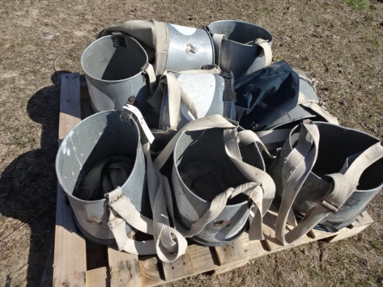 (8) WELLS & WADE GALVINIZED PICKING BAGS, #3