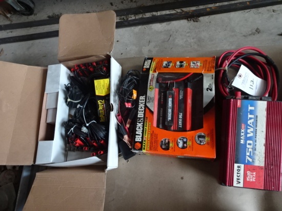 REDI PULSE PRO 12 CHARGE/ BATTERY MAINTENANCE SYSTEM, VECTOR & B&D 750 WATT POWER INVERTERS