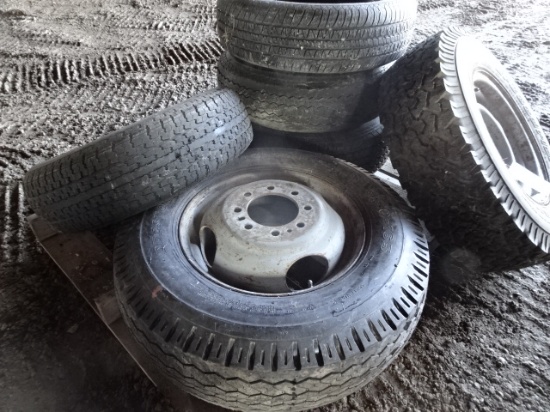 (6) ASSORTED TRAILER/ TRUCK TIRES