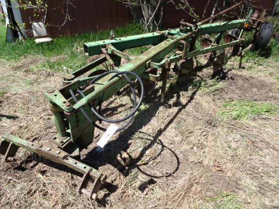 JD 1350-145- 5X16” SEMI MTD PLOW, SPRING COULTERS, W 1 COULTER MISSING