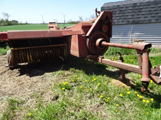 NEW HOLLAND 273 SQUARE HAY BALER W/ THROWER, SN#140014