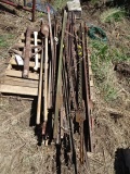 LOT OF 20+ METAL T-POST W/ DIGGERS AND DRIVER