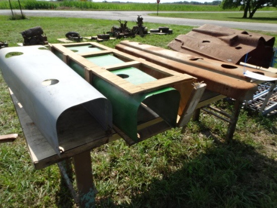 4 Tractor Hoods + Table