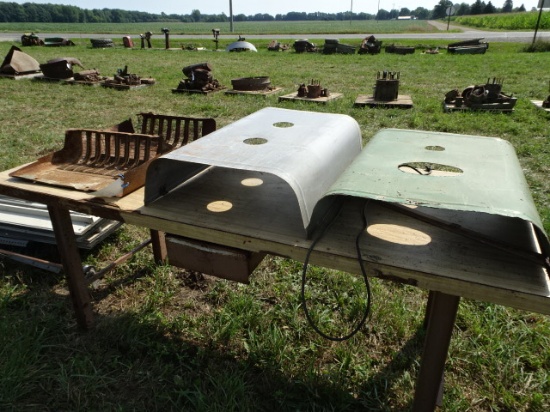 2 Tractor Hoods, PR Grills + Table