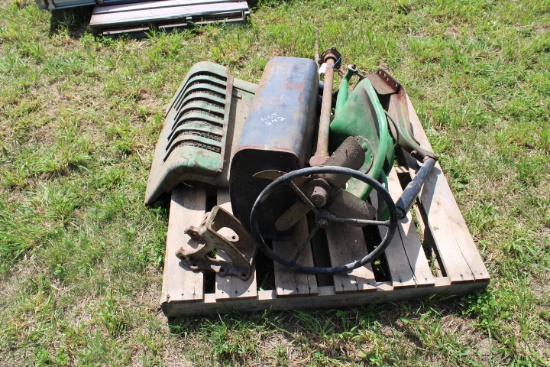 JD MISC. TRACTOR PARTS, GRILL, GAS TANK ,SEAT