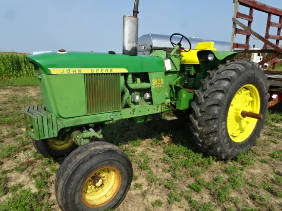 1972 Jd 3020 2wd Open Station Dsl. Tractor, (Last Year Of Mfg.) 3451 Metered Hrs.
