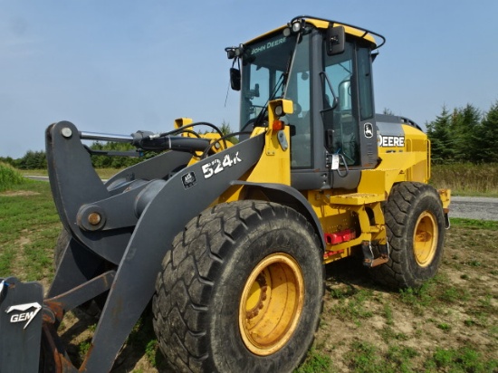 2016 Jd 524k 4x4 Articulate Wheel Loader,