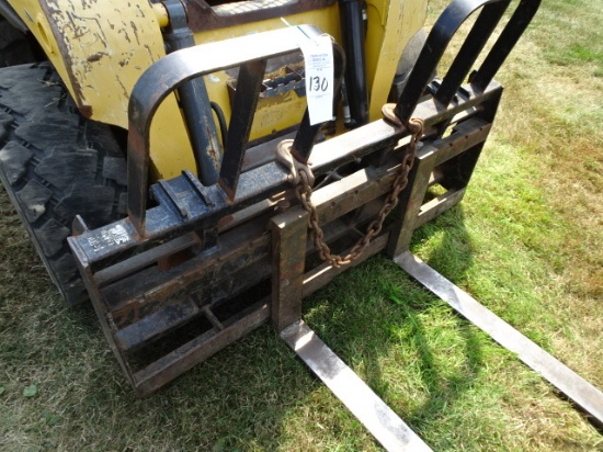 HLA 48” QUICK ATTACH SKIDLOADER PALLET FORKS, HD 5500#