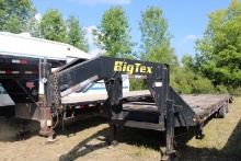 2003 Big Tex 25GN, 102"x24'+5' B.T. Gooseneck trailer w/ flip-up flat-fold ramps
