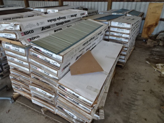 3 skids – Spruce Green Edco Arrowline metal shingle shake