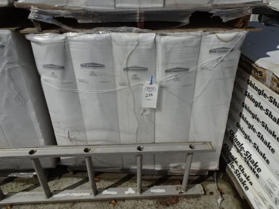 1 PALLET WITH QUANTITY OF 25 ROLLS OF Roof AquaGuard self stick waterproofing rolls, SELLS ALL ON