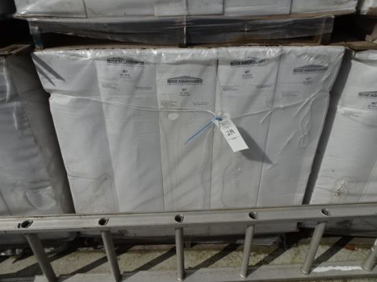 1 PALLET WITH QUANTITY OF 25 ROLLS OF Roof AquaGuard self stick waterproofing rolls, SELLS ALL ON