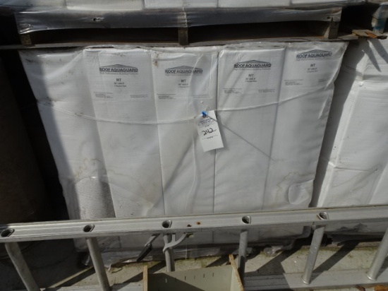 1 PALLET WITH QUANTITY OF 25 ROLLS OF Roof AquaGuard self stick waterproofing rolls, SELLS ALL ON