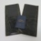 Two leather document holders and pocket notebook from Menomonee Falls Banks Wis