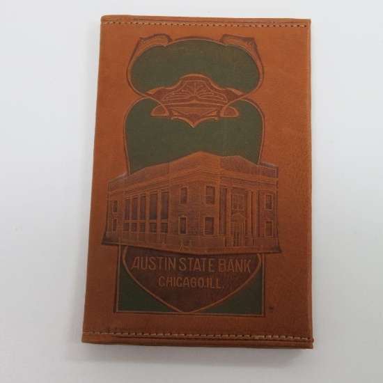 1916 Austin State Bank Chicago Illinois leather wallet