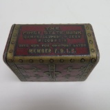 The First State Bank Campbellsport-Eden Wisconsin, treasure chest shape bank