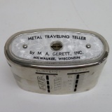Metal Traveling Teller by M. A. Gerett, Inc. Milwaukee, Wisconsin