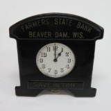 Farmers State Bank Beaver Dam, Wis, Timesaver clock bank