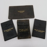 Four leather check book wallets Wisconsin Banks