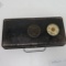 Two Bank Advertising items, document box and pocket mirror