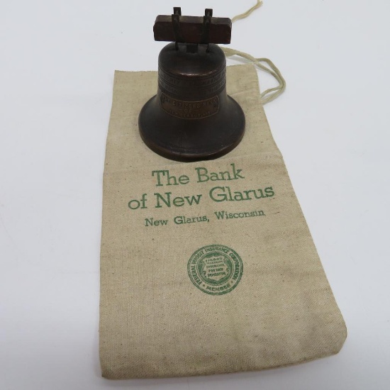 Two New Glarus Wisconsin bank items